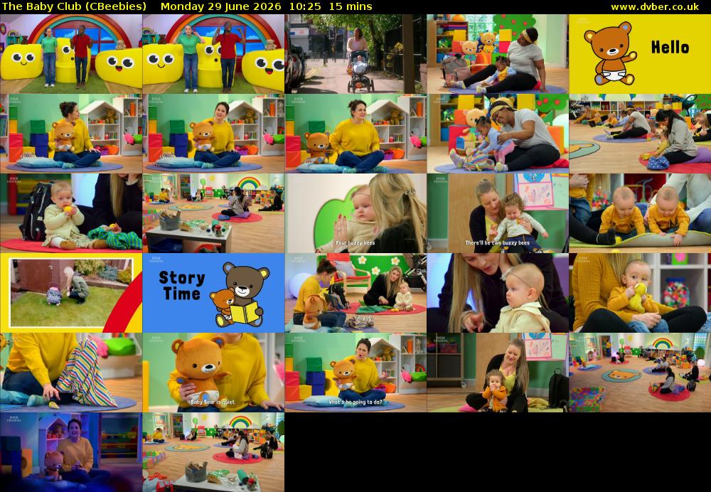 The Baby Club (CBeebies) Monday 29 June 2026 10:25 - 10:40