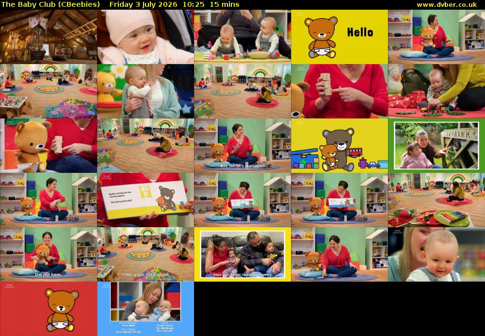 The Baby Club (CBeebies) Friday 3 July 2026 10:25 - 10:40