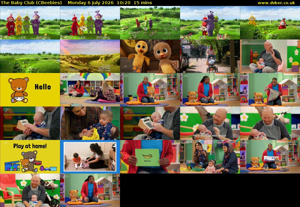 The Baby Club (CBeebies) Monday 6 July 2026 10:20 - 10:35