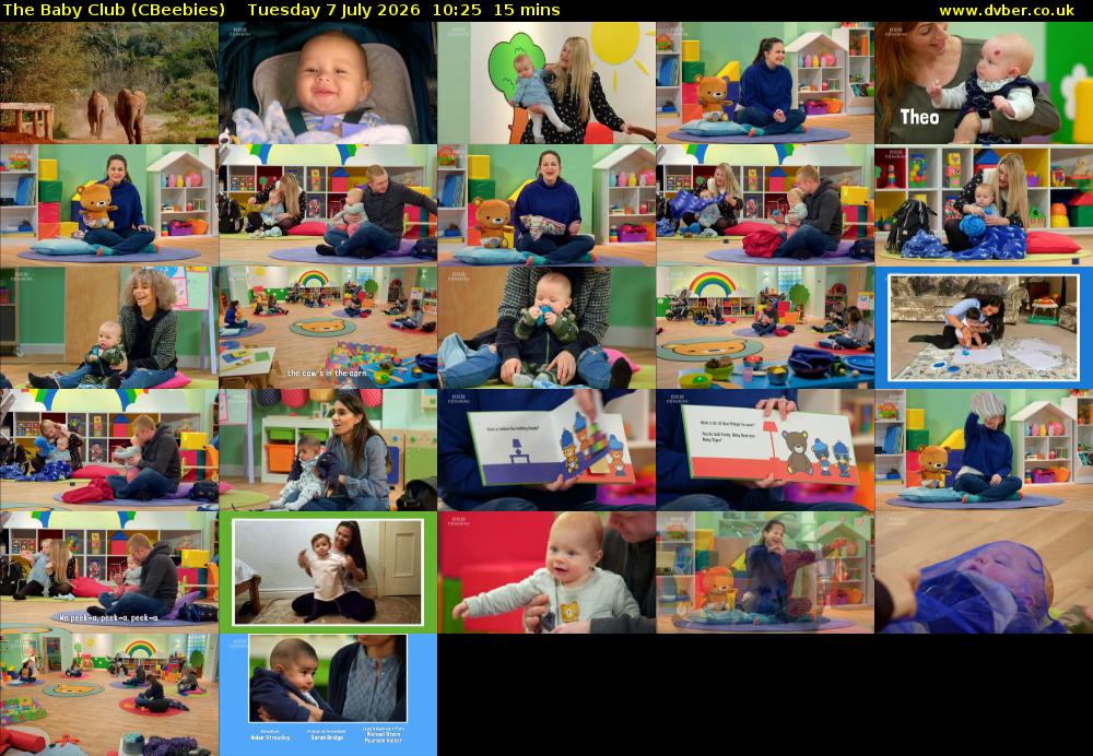 The Baby Club (CBeebies) Tuesday 7 July 2026 10:25 - 10:40
