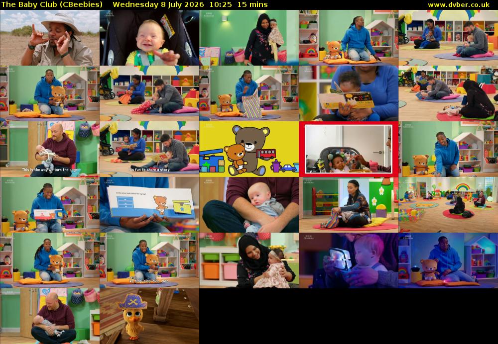 The Baby Club (CBeebies) Wednesday 8 July 2026 10:25 - 10:40