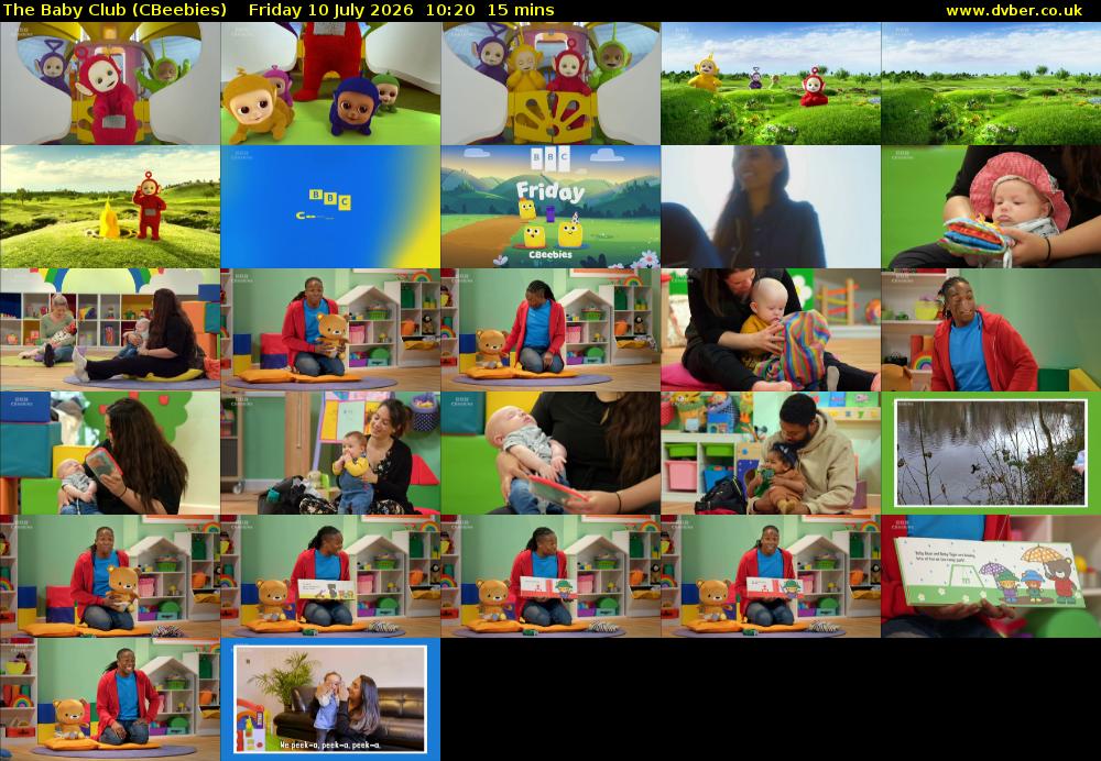 The Baby Club (CBeebies) Friday 10 July 2026 10:20 - 10:35