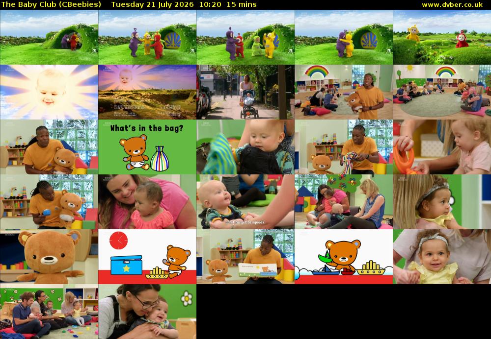 The Baby Club (CBeebies) Tuesday 21 July 2026 10:20 - 10:35