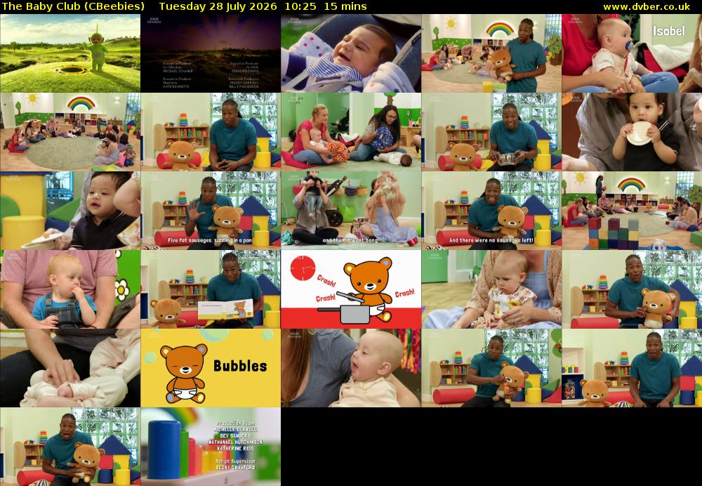 The Baby Club (CBeebies) Tuesday 28 July 2026 10:25 - 10:40