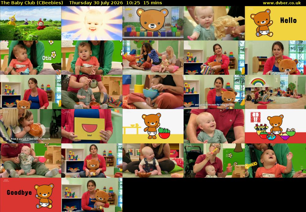 The Baby Club (CBeebies) Thursday 30 July 2026 10:25 - 10:40