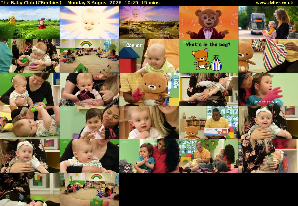 The Baby Club (CBeebies) Monday 3 August 2026 10:25 - 10:40