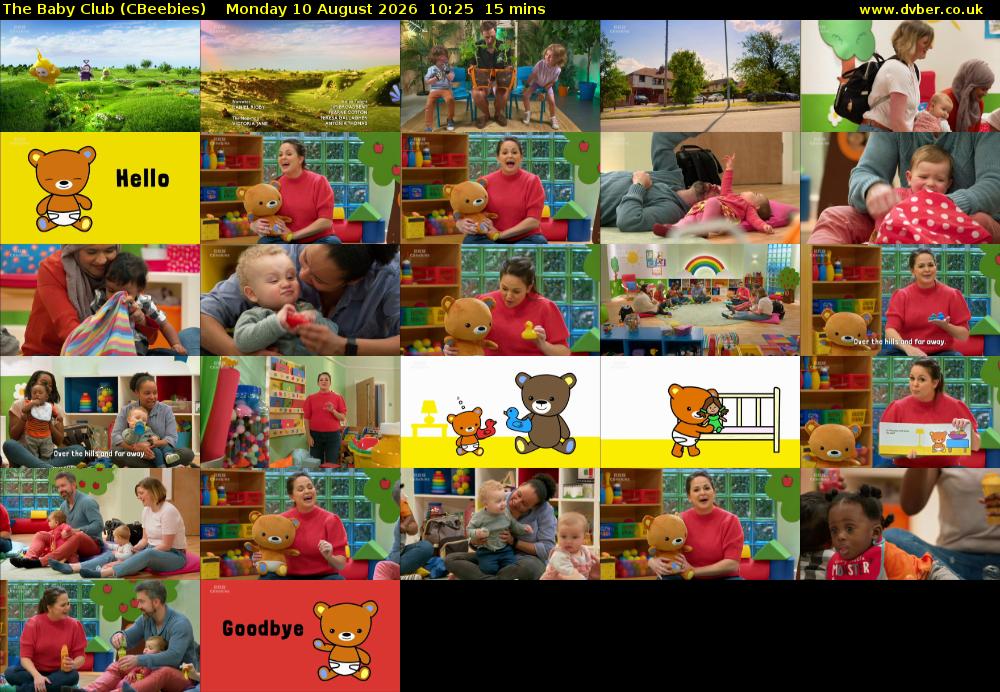 The Baby Club (CBeebies) Monday 10 August 2026 10:25 - 10:40