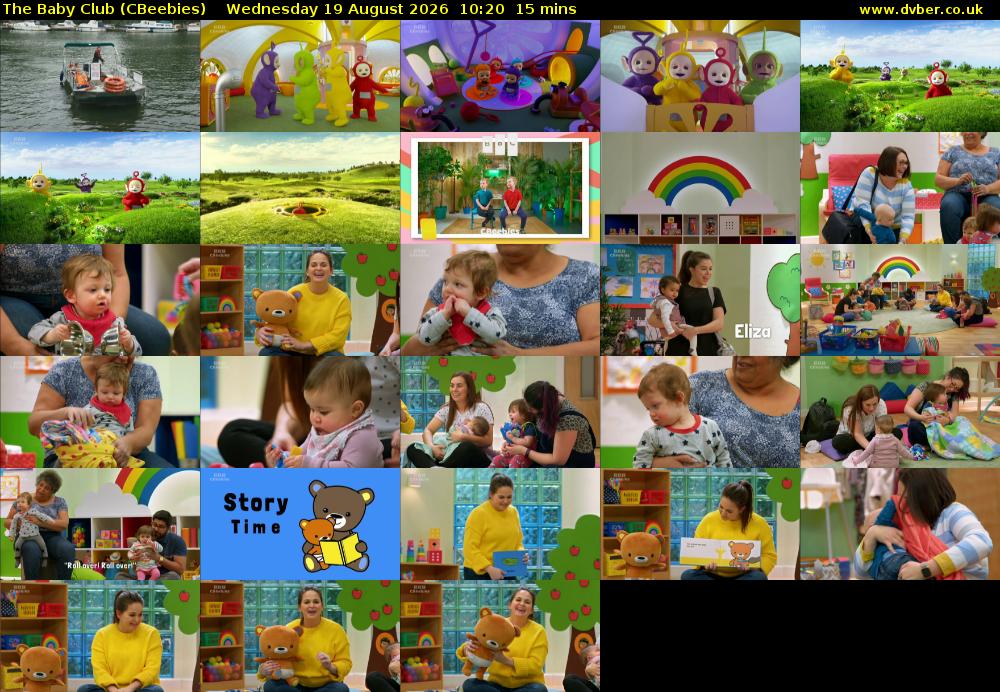 The Baby Club (CBeebies) Wednesday 19 August 2026 10:20 - 10:35