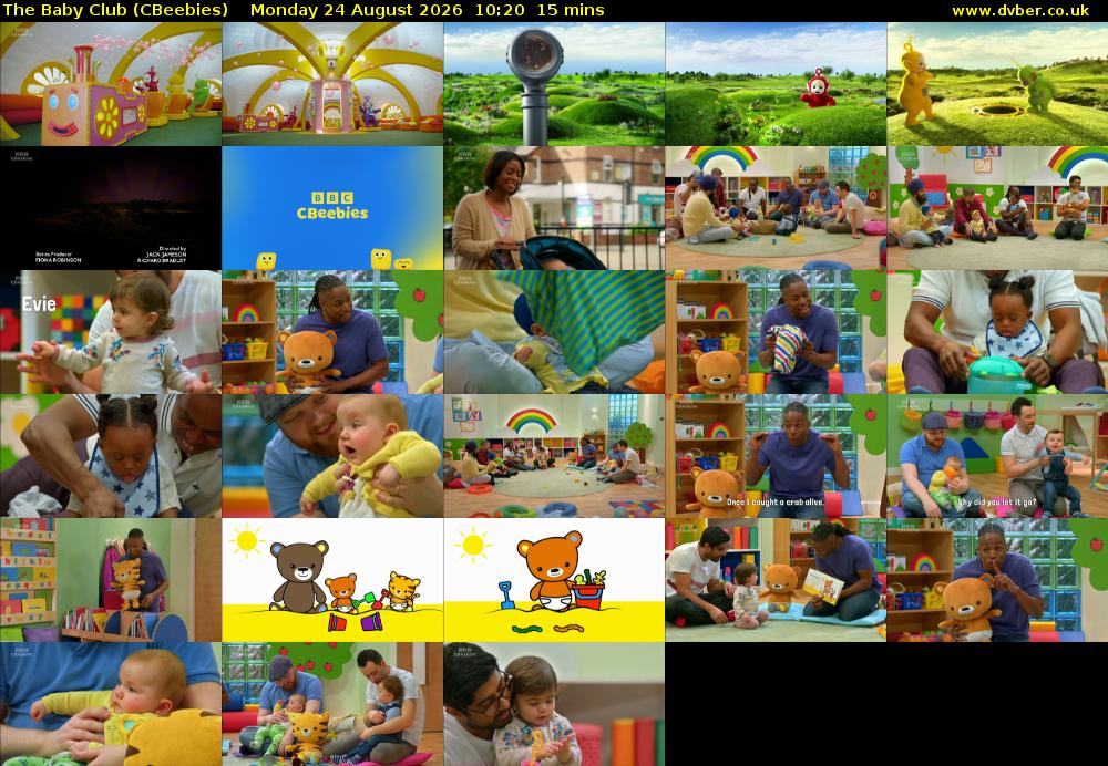 The Baby Club (CBeebies) Monday 24 August 2026 10:20 - 10:35