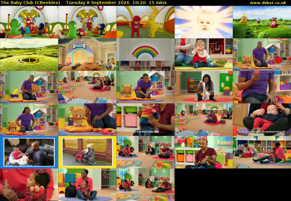 The Baby Club (CBeebies) Tuesday 8 September 2026 10:20 - 10:35