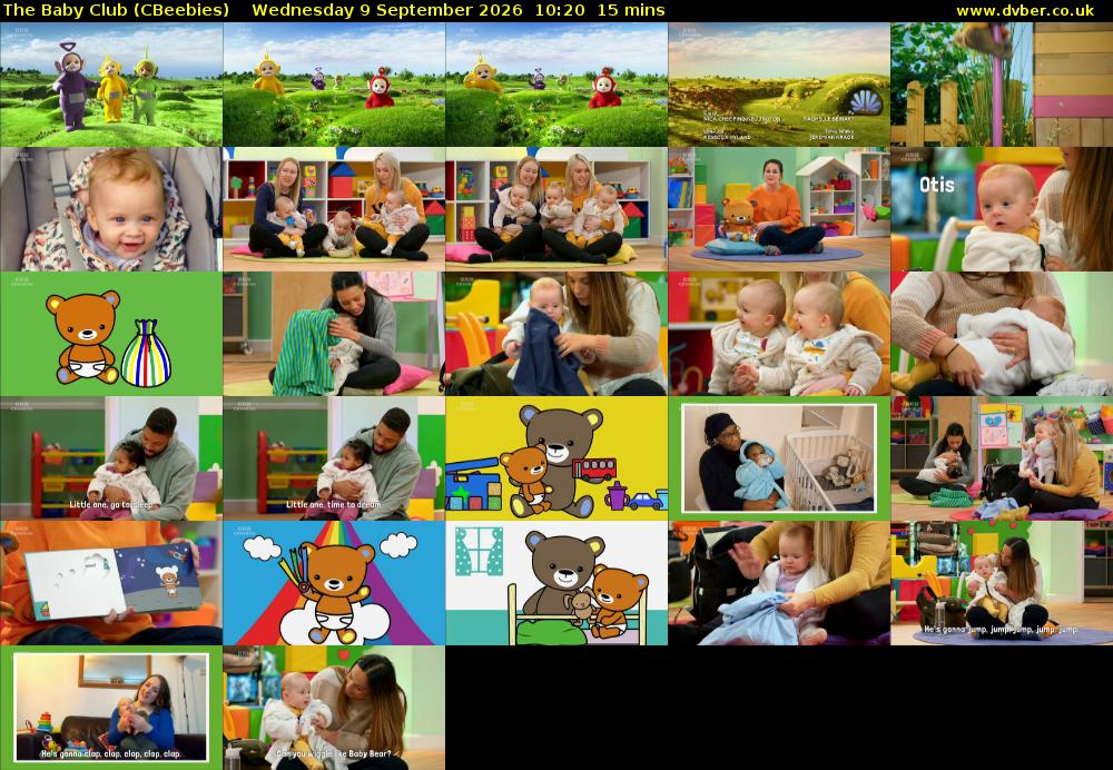 The Baby Club (CBeebies) Wednesday 9 September 2026 10:20 - 10:35