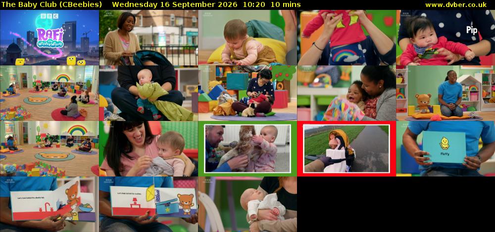 The Baby Club (CBeebies) Wednesday 16 September 2026 10:20 - 10:30