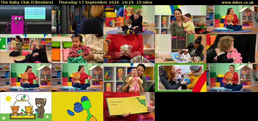 The Baby Club (CBeebies) Thursday 17 September 2026 10:25 - 10:35
