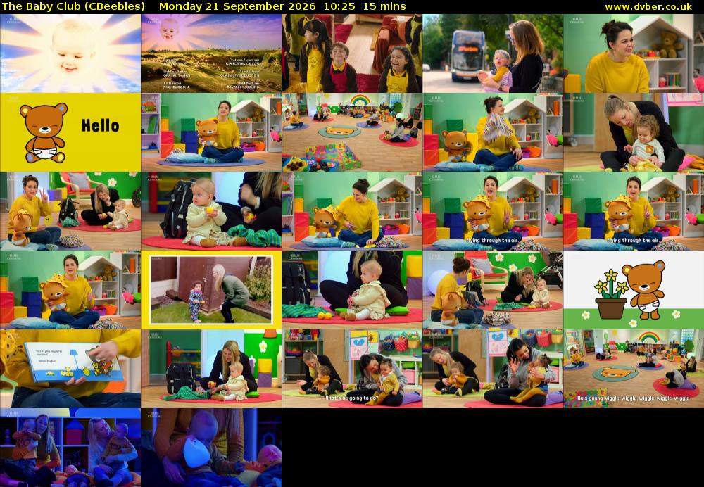 The Baby Club (CBeebies) Monday 21 September 2026 10:25 - 10:40