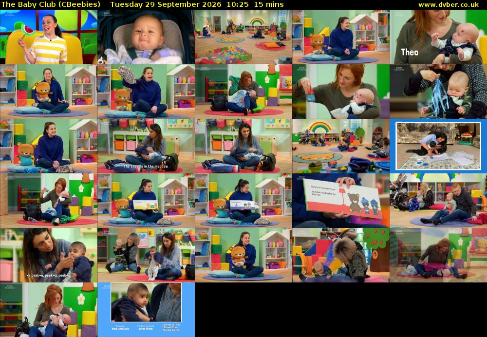 The Baby Club (CBeebies) Tuesday 29 September 2026 10:25 - 10:40