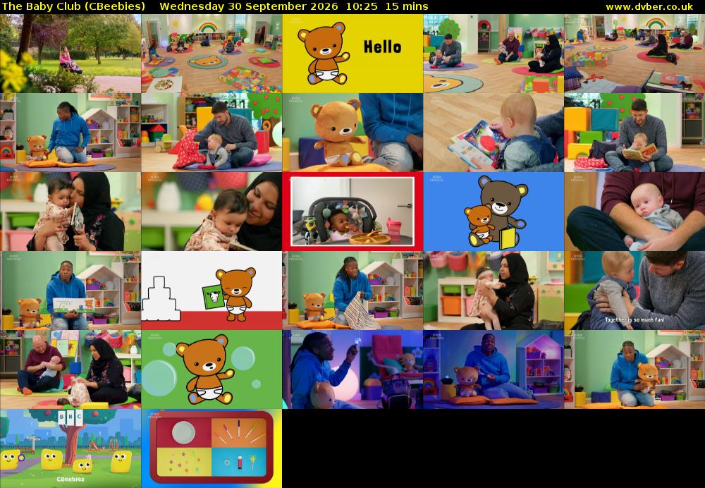 The Baby Club (CBeebies) Wednesday 30 September 2026 10:25 - 10:40
