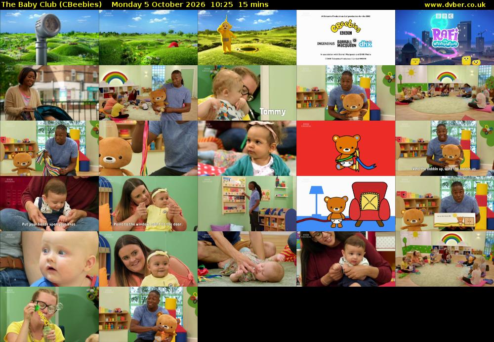 The Baby Club (CBeebies) Monday 5 October 2026 10:25 - 10:40