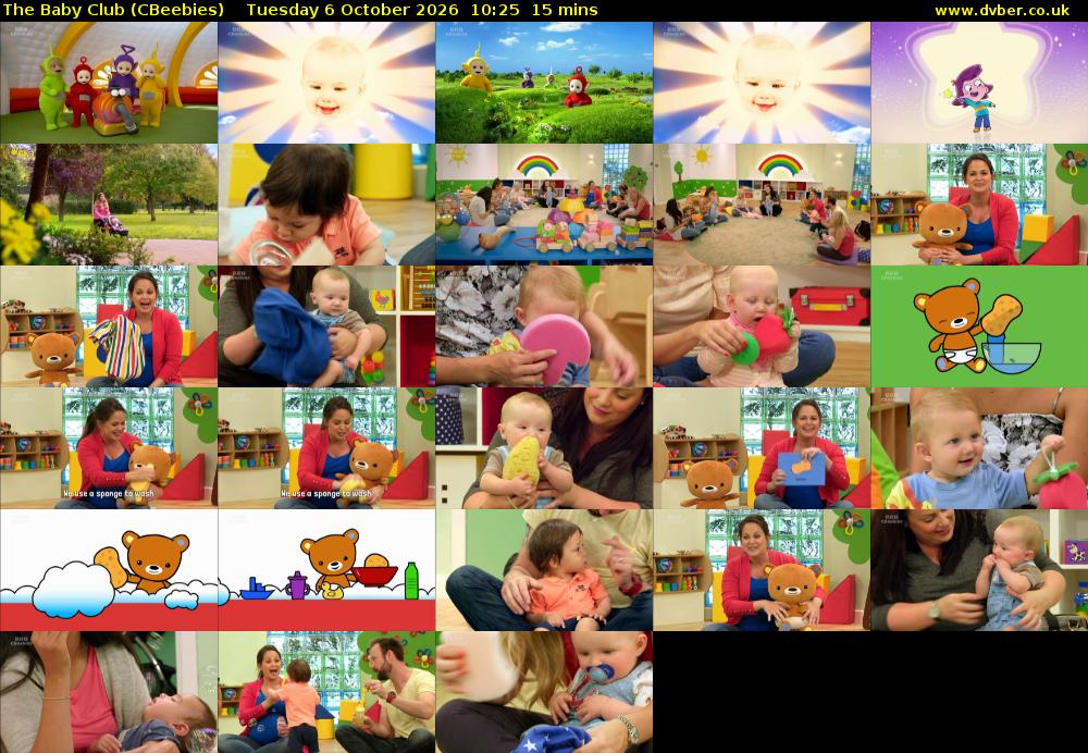 The Baby Club (CBeebies) Tuesday 6 October 2026 10:25 - 10:40