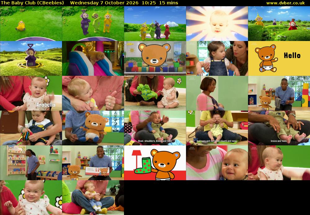The Baby Club (CBeebies) Wednesday 7 October 2026 10:25 - 10:40
