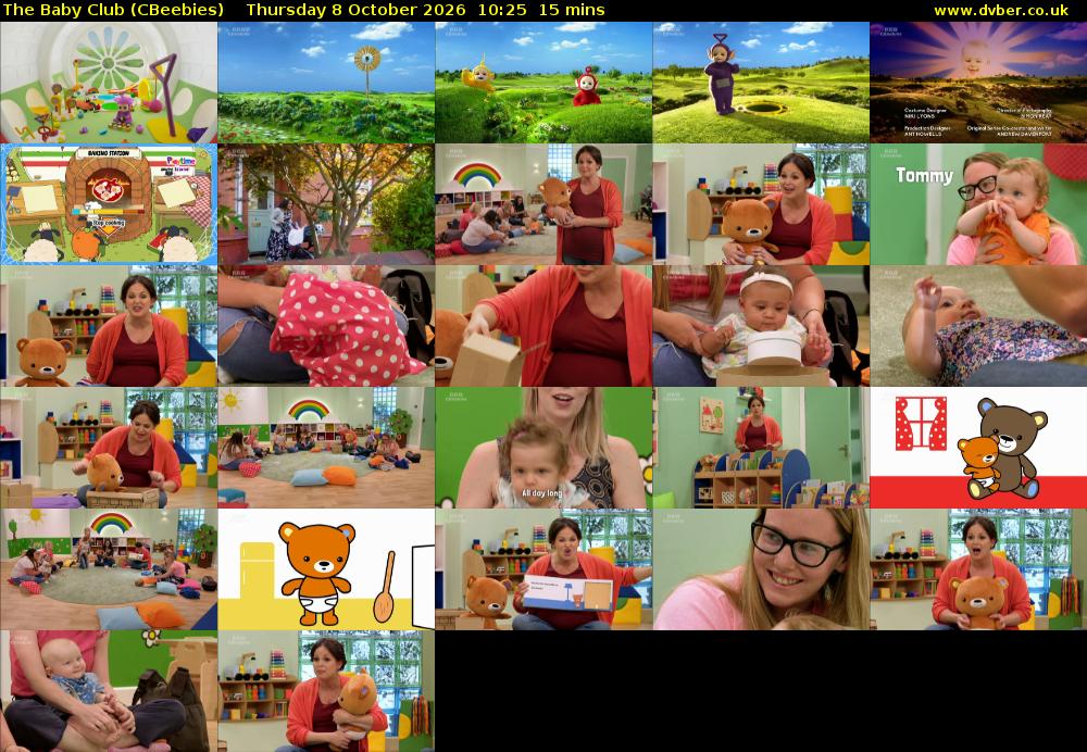 The Baby Club (CBeebies) Thursday 8 October 2026 10:25 - 10:40