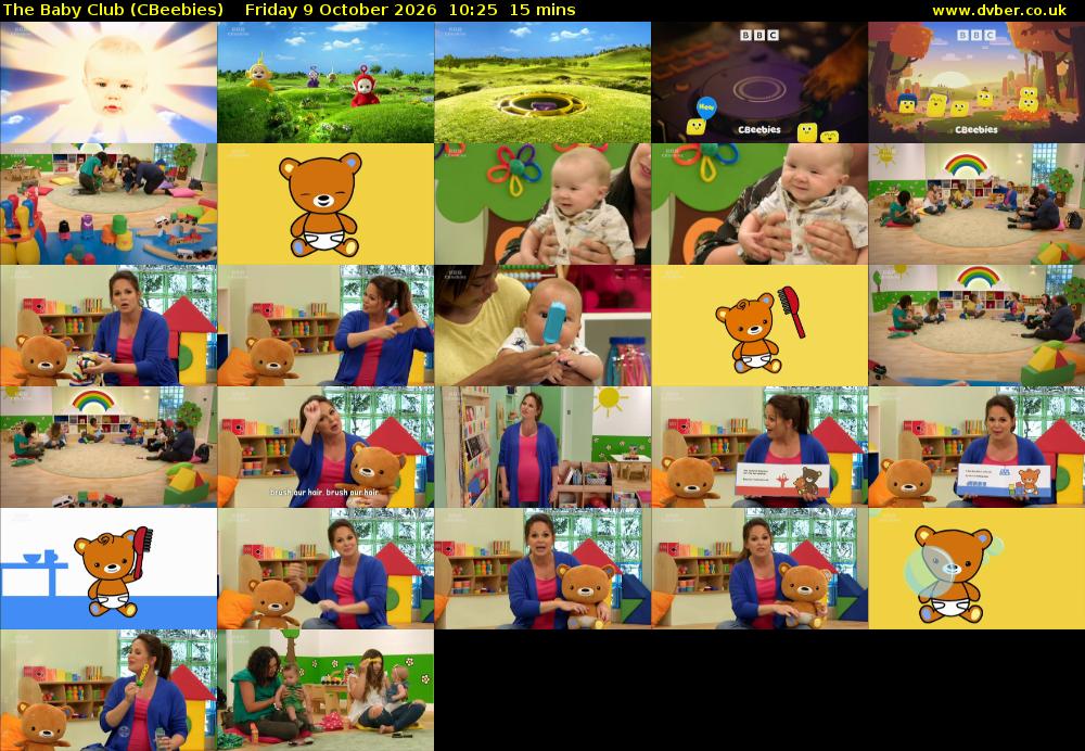 The Baby Club (CBeebies) Friday 9 October 2026 10:25 - 10:40