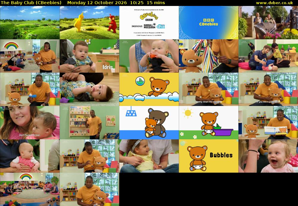 The Baby Club (CBeebies) Monday 12 October 2026 10:25 - 10:40