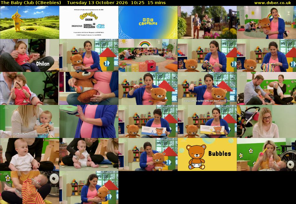 The Baby Club (CBeebies) Tuesday 13 October 2026 10:25 - 10:40