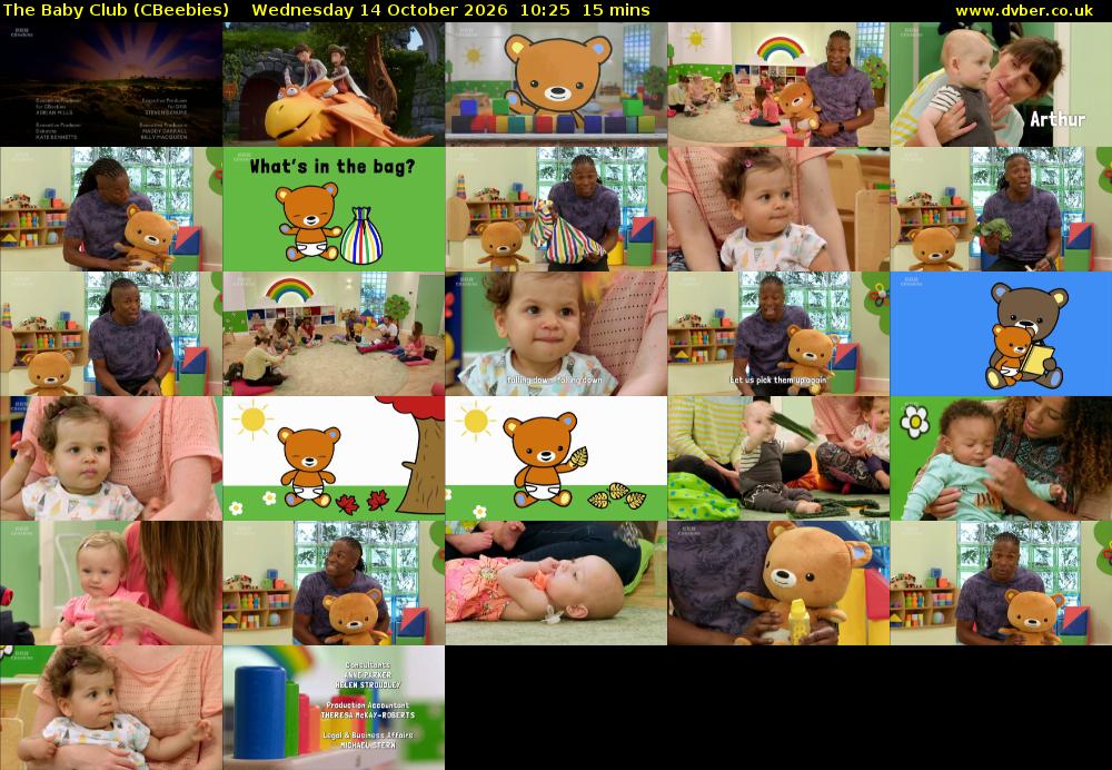The Baby Club (CBeebies) Wednesday 14 October 2026 10:25 - 10:40