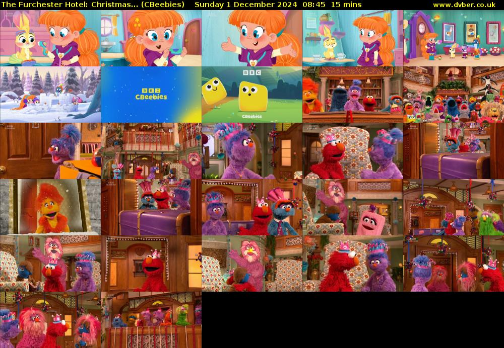 The Furchester Hotel: Christmas... (CBeebies) Sunday 1 December 2024 08:45 - 09:00