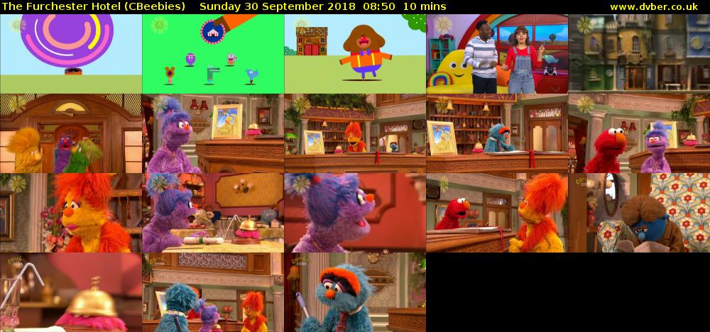 The Furchester Hotel (CBeebies) Sunday 30 September 2018 08:50 - 09:00