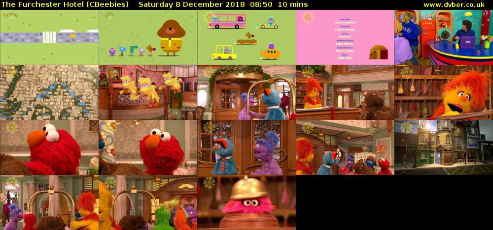 The Furchester Hotel (CBeebies) Saturday 8 December 2018 08:50 - 09:00