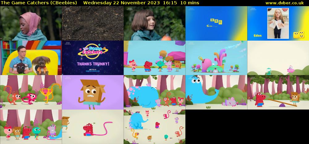 The Game Catchers (CBeebies) Wednesday 22 November 2023 16:15 - 16:25