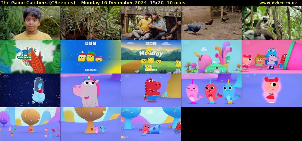 The Game Catchers (CBeebies) Monday 16 December 2024 15:20 - 15:30