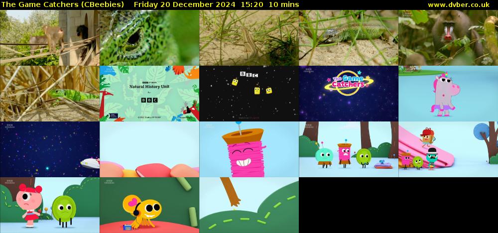 The Game Catchers (CBeebies) Friday 20 December 2024 15:20 - 15:30