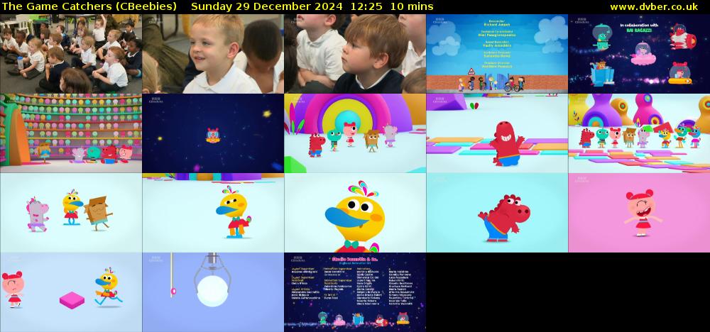 The Game Catchers (CBeebies) Sunday 29 December 2024 12:25 - 12:35