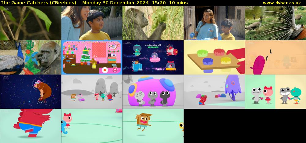 The Game Catchers (CBeebies) Monday 30 December 2024 15:20 - 15:30