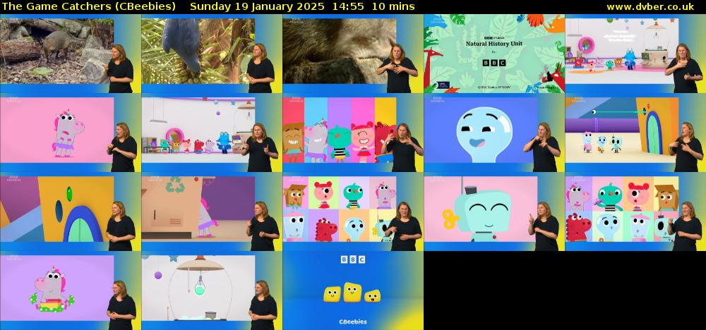 The Game Catchers (CBeebies) Sunday 19 January 2025 14:55 - 15:05