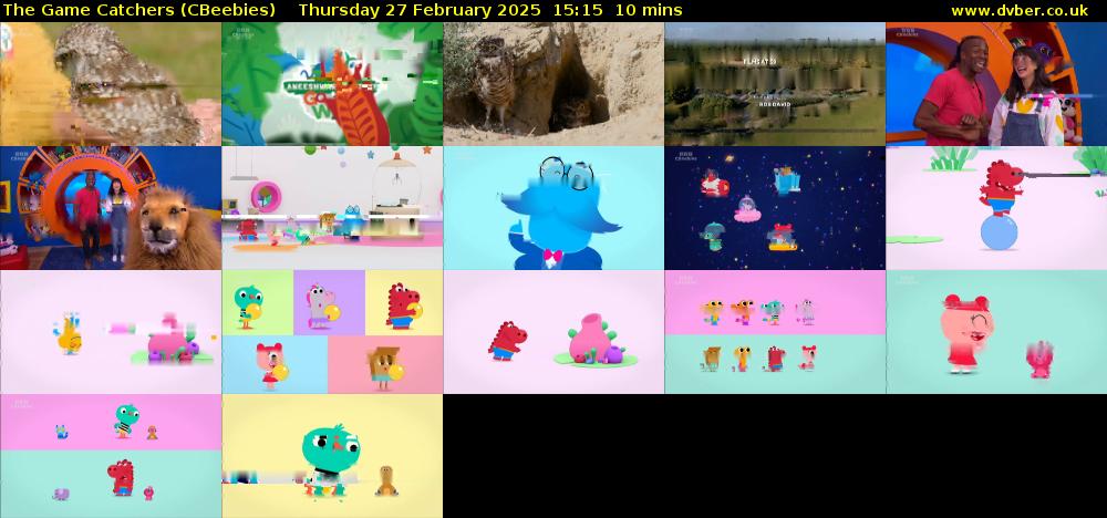 The Game Catchers (CBeebies) Thursday 27 February 2025 15:15 - 15:25