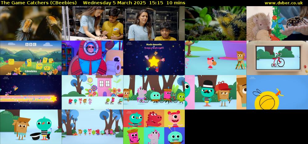 The Game Catchers (CBeebies) Wednesday 5 March 2025 15:15 - 15:25