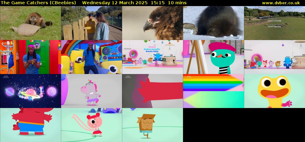 The Game Catchers (CBeebies) Wednesday 12 March 2025 15:15 - 15:25