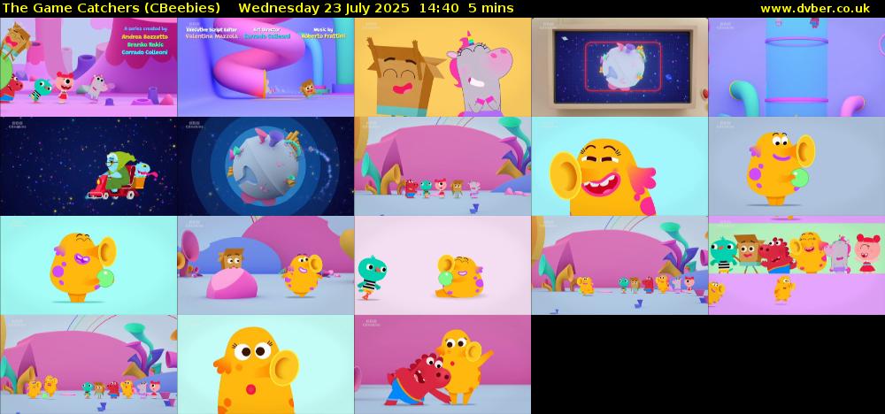 The Game Catchers (CBeebies) Wednesday 23 July 2025 14:40 - 14:45