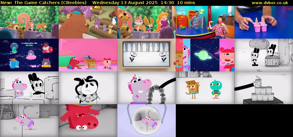 The Game Catchers (CBeebies) Wednesday 13 August 2025 14:30 - 14:40