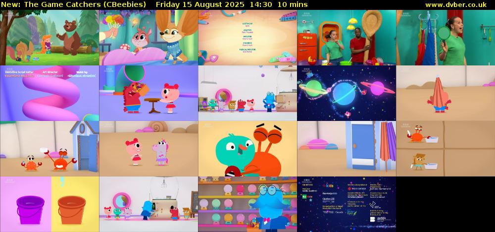The Game Catchers (CBeebies) Friday 15 August 2025 14:30 - 14:40