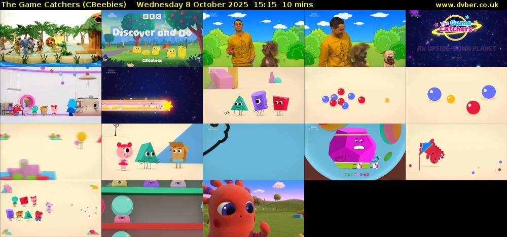 The Game Catchers (CBeebies) Wednesday 8 October 2025 15:15 - 15:25