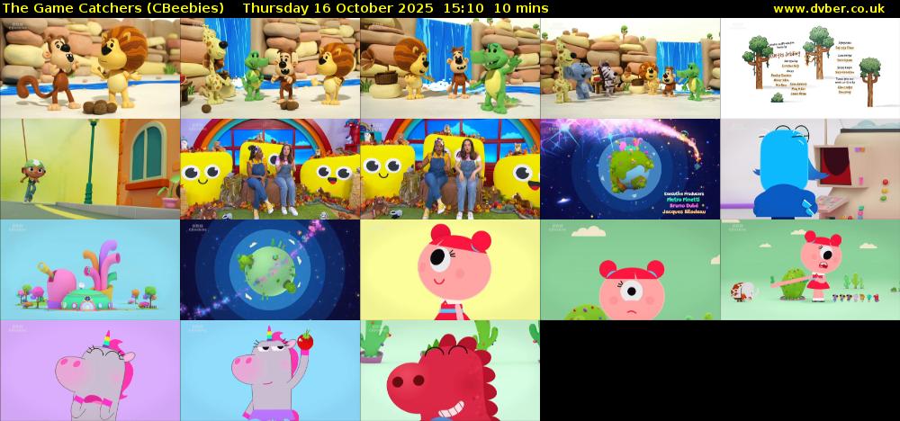 The Game Catchers (CBeebies) Thursday 16 October 2025 15:10 - 15:20