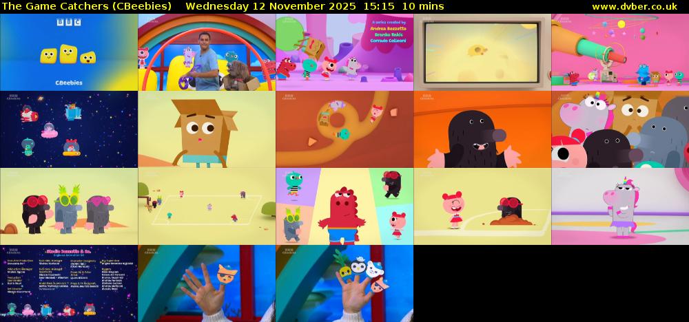 The Game Catchers (CBeebies) Wednesday 12 November 2025 15:15 - 15:25
