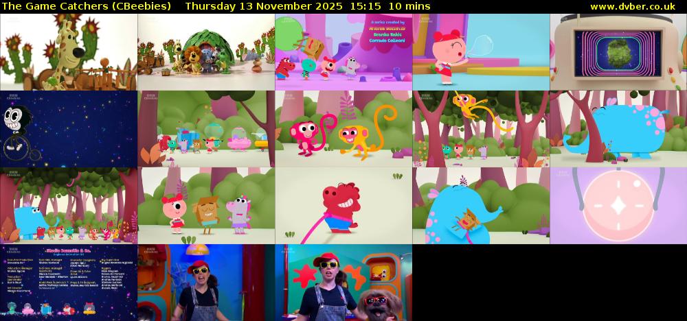 The Game Catchers (CBeebies) Thursday 13 November 2025 15:15 - 15:25