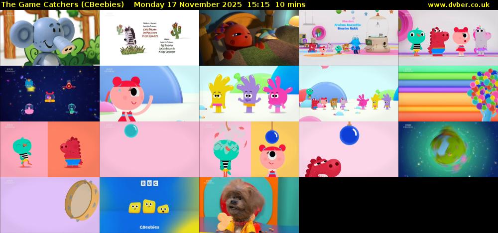 The Game Catchers (CBeebies) Monday 17 November 2025 15:15 - 15:25