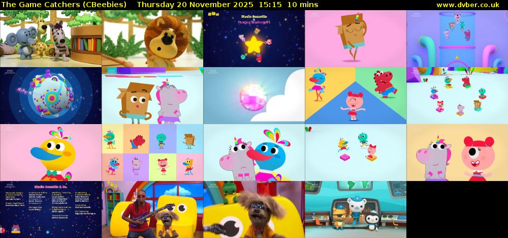 The Game Catchers (CBeebies) Thursday 20 November 2025 15:15 - 15:25
