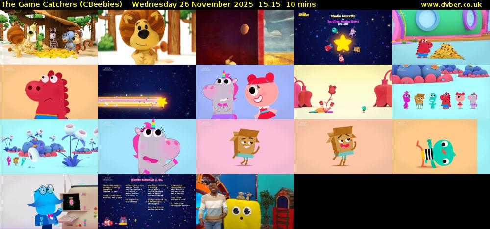 The Game Catchers (CBeebies) Wednesday 26 November 2025 15:15 - 15:25